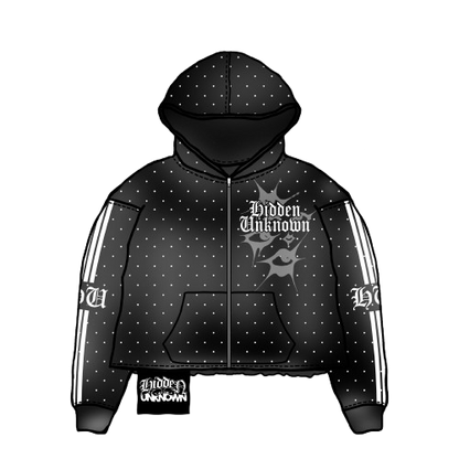 “Rhinestone” Zip up hoodie