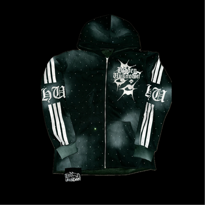 “Rhinestone” Zip up hoodie